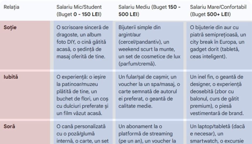 tabel-idei-cadouri-craciun-|-ce-cadou-sa-ii-faci,-in-functie-de-salariul-tau-si-de-legatura-cu-ea:-sotie,-iubita,-sora,-mama,-verisoara,-matusa-sau-prietena