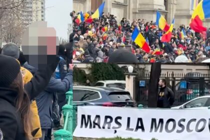 instigatorul-de-la-alba-iulia-a-recidivat-a-arborat-un-mesaj-peste-raul-dambovita,-in-fata-curtii-de-apel.-putin-a-lipsit-ca-fanii-lui-georgescu-sa-se-arunce-in-apa,-enervati-de-mesaj