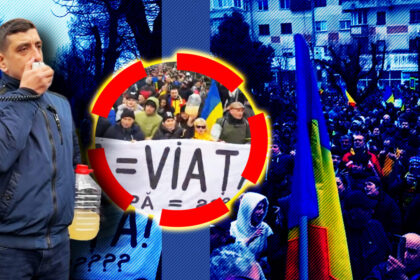 george-simion-protesteaza-la-curtea-de-arges-alaturi-de-localnicii-care-nu-au-apa-potabila-de-patru-luni:-bolojan-o-tine-in-brate-pe-buzoianu
